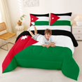 thumbnail image 3 of Manfei Jordan Flag Full Size Comforter Sets,Patriotic Theme Art Bedding Comforter Set,Black White Green,Black Reversible,3-Piece,1 Comforter and 2 Pillowcases, 3 of 7