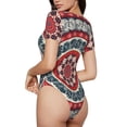 thumbnail image 2 of Disketp Round Design for Women's Short-Sleeved Onesie Fit Top T-Shirt Round Neck Basic Casual T-shirt Bodysuits-Small, 2 of 7