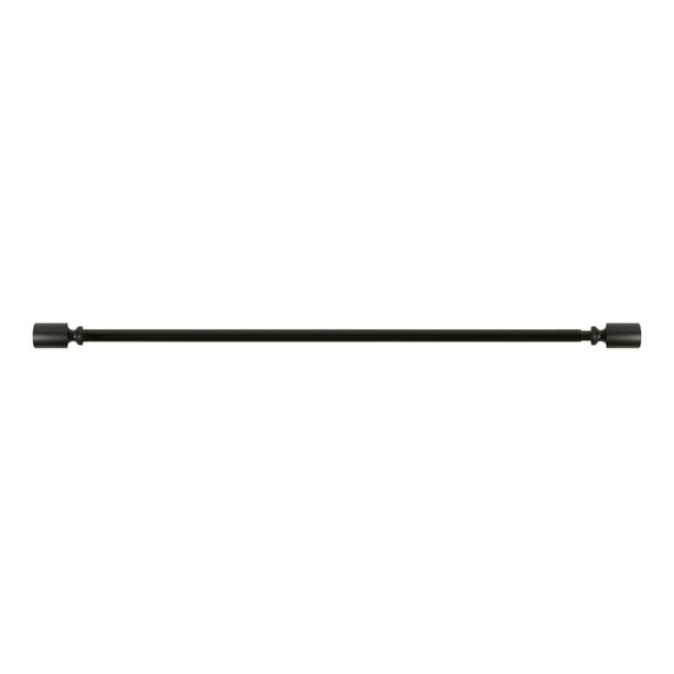 Better Homes Gardens 1 Modern Flare Single Curtain Rod Black Com Modern Flare Single Curtain Rod Black, Thick Curtain Rods Black
