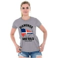 thumbnail image 4 of Dominican DR Shaped Pride Heritage Womens Slim Fit Graphic Tee Brisco Brands X, 4 of 5