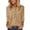 Khaki, variant on Womens Tops T-Shirts Casual O Neck Short Sleeve Printed With Modern Graphic Design Tees