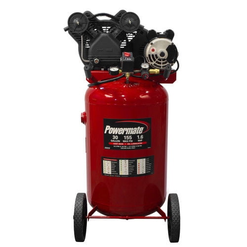 Powermate PLA1683066 1.6 HP 30 Gallon OilLube Vertical Air Compressor