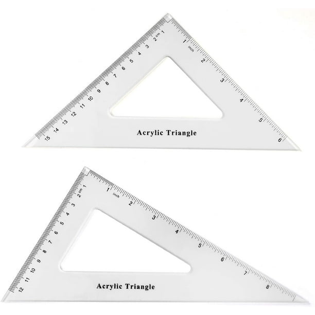 Coopay Large Triangle Ruler Set Square 30 60 and 45 90 Degrees