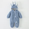 thumbnail image 2 of Bjutir Toddler Boys Girls Coat For Snow Thick Jumpsuit Snowsuit Bunny Coat Baby Warm Hooded Coat Jacket Light Blue, 2 of 3