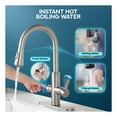 thumbnail image 6 of Sunset 4-in-1 Single Handle 17.5 in. Faucet for Instant Hot Water Dispensor with Boiler Tank and Filter in Nickel, 6 of 12