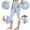 Light Blue, variant on Women's High Waisted Capri Leggings with Pockets Tummy Control Yoga Pants Casual Workout Running Daily Activewear