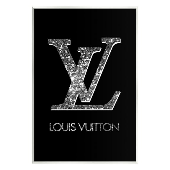 Stupell Industries Sleek Black Glam Logo Typography Painting Unframed Art Print Wall Art, 10 x 15