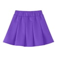 thumbnail image 1 of Odeerbi Niñas Falda Plisada Color Sólido Cintura Elástica Falda Uniforme de La Escuela, 1 of 9