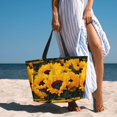 thumbnail image 6 of Pofeuu Flower Bush Sunflower Print Beach Bag,Waterproof Sandproof Beach Tote Bag, Large Capacity Foldable Beach Bags for Women, 6 of 7