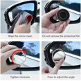 thumbnail image 4 of 2 Pack Uction cup car Convex Blind spot Mirror,2025 New Removable Convex Wide Angle Rear View Mirror, 360° Wide Angle Side Rear View Mirror for All Type Cars.,Black, 4 of 5