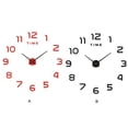 thumbnail image 4 of Reloj de pared Bewildely con espejo y pegatinas silenciosas sin marco Negro HA082527-02, 4 of 6