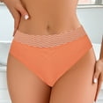 thumbnail image 2 of vigerkar Women's Seamless -Lifting Panties - Mid-Rise Full Coverage Underwear with Color-Block Design & Tummy Control Orange, M, 2 of 6