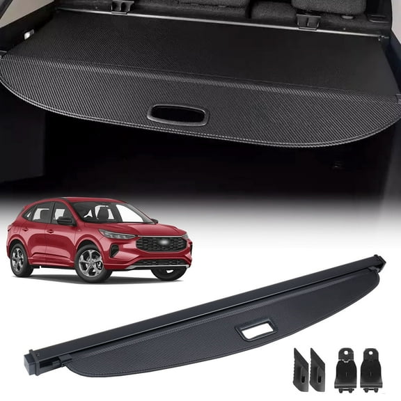 Cargo Cover Compatible with Ford Escape 2024 2023 2022 2021 2020 Accessories Retractable Rear Trunk Cover Luggage Privacy Security Shield Shade(Canvas)