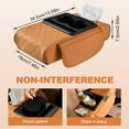 thumbnail image 5 of Car Armrest Cushion, Upgrade Car Center Console Cover with 2 Storage Bags Cup Holder Tissue Box Slot Phone Slot, Universal Car Armrest Storage Box Car Interior Accessories (Yellow), 5 of 8