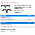 thumbnail image 2 of Exhaust Manifold Set 2 Piece Set - Compatible with 1969 - 1972 GMC K25/K2500 Pickup 1970 1971, 2 of 2