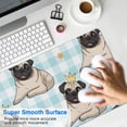 thumbnail image 4 of Long Mouse Pads for Desk,Pug with Crown Desk Mats on Top Of Desks, Desk Mouse Pad Extra Large with 3mm Non-Slip Base and Stitched Edge for Gaming,Office,Work,Home 31.5"x11.8", 4 of 6