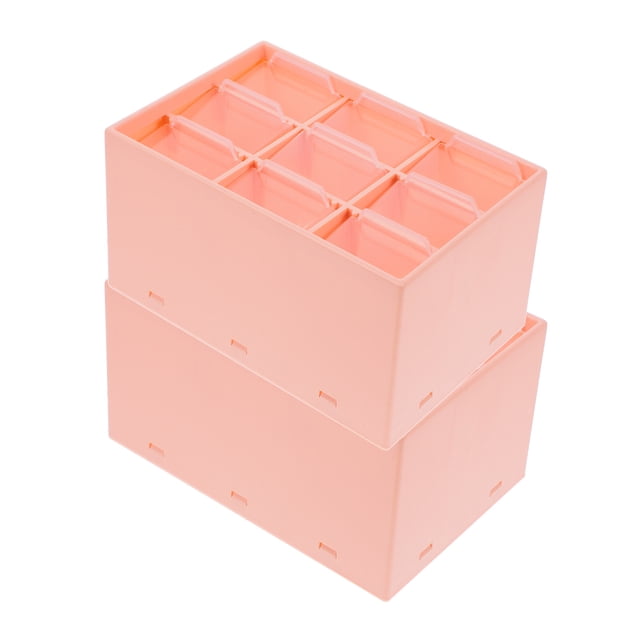 FENGGUIQU 2Pcs Multifunctional Storage Organizer Desktop Drawer Organizer Pink Organization For Classroom