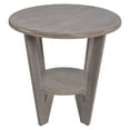 thumbnail image 1 of COZAYH Rustic Farmhouse Wooden End Table with Storage Shelf, Vintage Grey Finish, 1 of 10