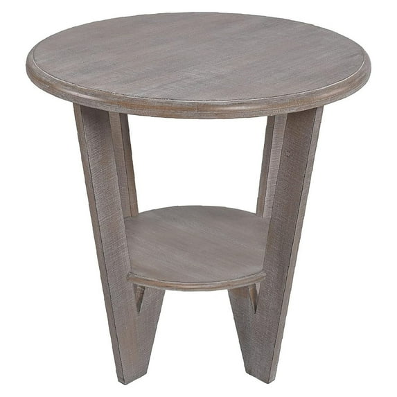 Open Box COZAYH Rustic Farmhouse Wooden End Table w/ Storage Shelf Vintage Grey