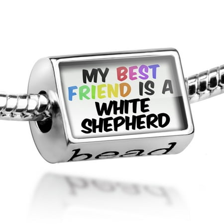 Bead My best Friend a White Shepherd Dog from United States Charm Fits All European