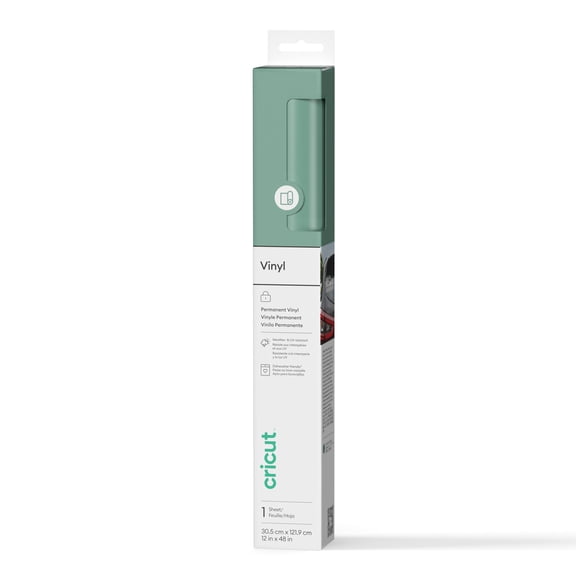 Cricut® Matte Vinyl – Permanent (4 ft), 12" x 48",Eucalyptus