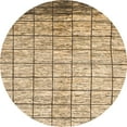 thumbnail image 1 of Ahgly Company Machine Washable Indoor Round Abstract Light Brown Area Rugs, 3' Round, 1 of 1