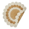 thumbnail image 3 of Multi-Color White And Natural Hand Dyed Jute Braided Rug 4 Ft Round, 3 of 3