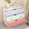 thumbnail image 6 of Jopath 3 Drawer Dresser Kids Nightstand Modern Wood Chest of Drawers or Living Room,Nursery,Bedroom,Colorful02, 6 of 8