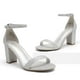 thumbnail image 2 of Sandalias de Tacón Bajo Chunky para Mujer DREAM PAIRS Plata Talla 8, 2 of 6