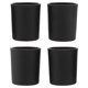 thumbnail image 1 of Juego de 4 vasos de cristal para velas, candelabros sencillos para el hogar, decoración de mesa de comedor, color negro, 1 of 5