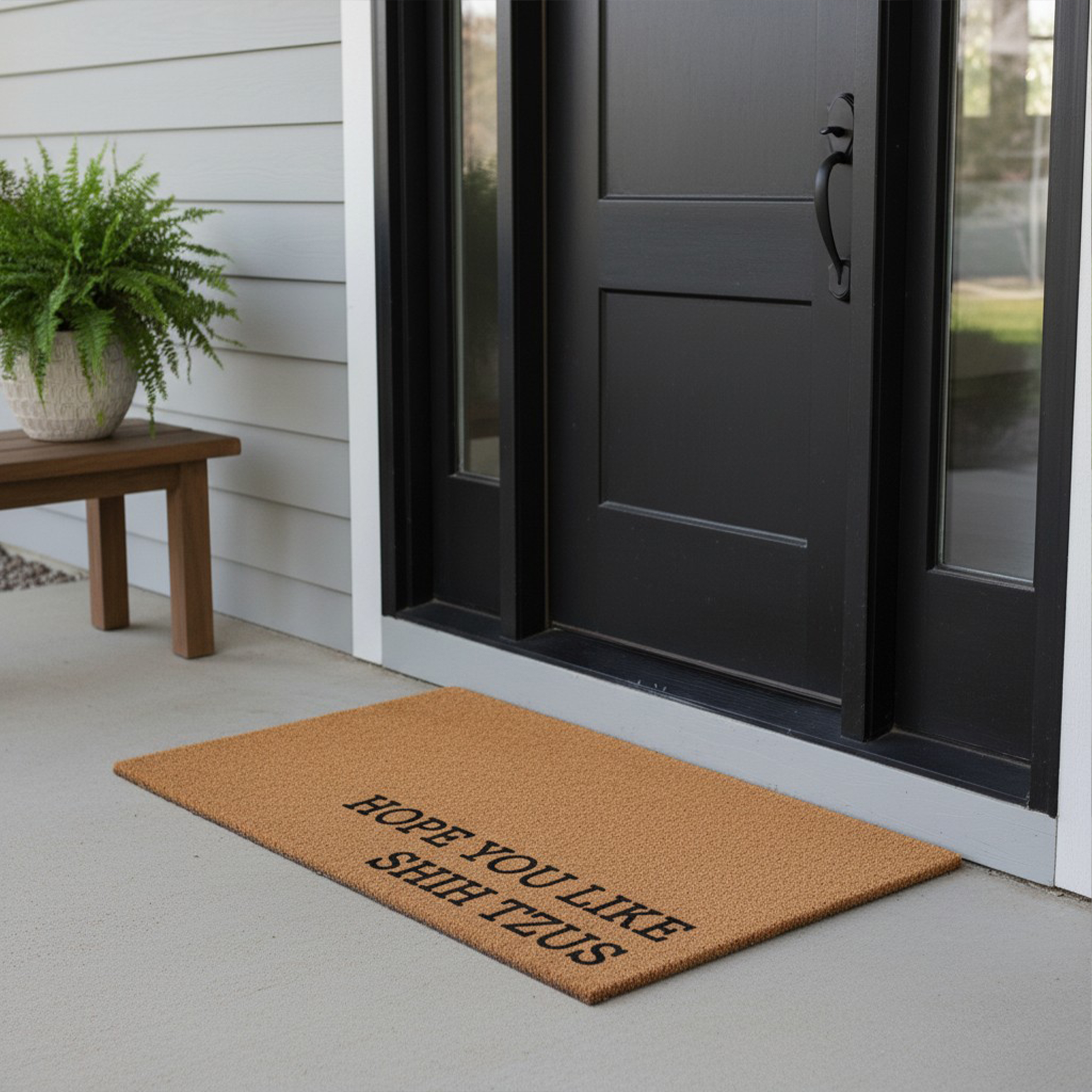 Hope You Like Shih tzus Non Slip Vinyl Backing, Front Door Mat, Entryway Door Mat, 24"x36"