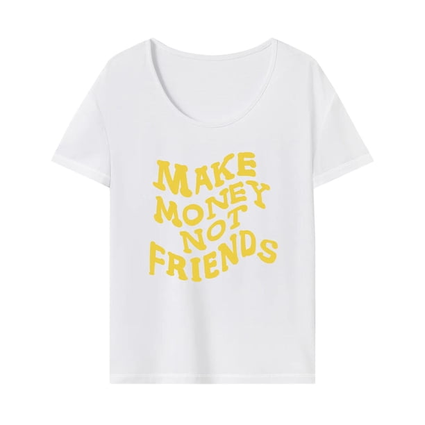 Camiseta básica para mujer, camiseta con cuello redondo para oficina, viajes, compras S