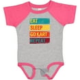 thumbnail image 3 of Inktastic Gokarting Eat Sleep Go Kart Repeat Boys or Girls Baby Bodysuit, 3 of 5
