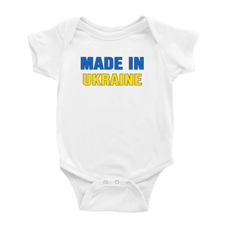 

Made In Ukraine Funny Baby Clothing Bodysuits Boy Girl Clothes