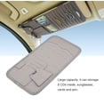 thumbnail image 5 of Gray Multifunctional PU Leather Car Sun Visor Holder with Sunshade and CD Storage Organizer, 5 of 8