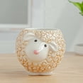 thumbnail image 5 of CAROOTU Ceramic Cute Animal Flower Pot Succulents Plant Pots Planter Container For Home, 5 of 5