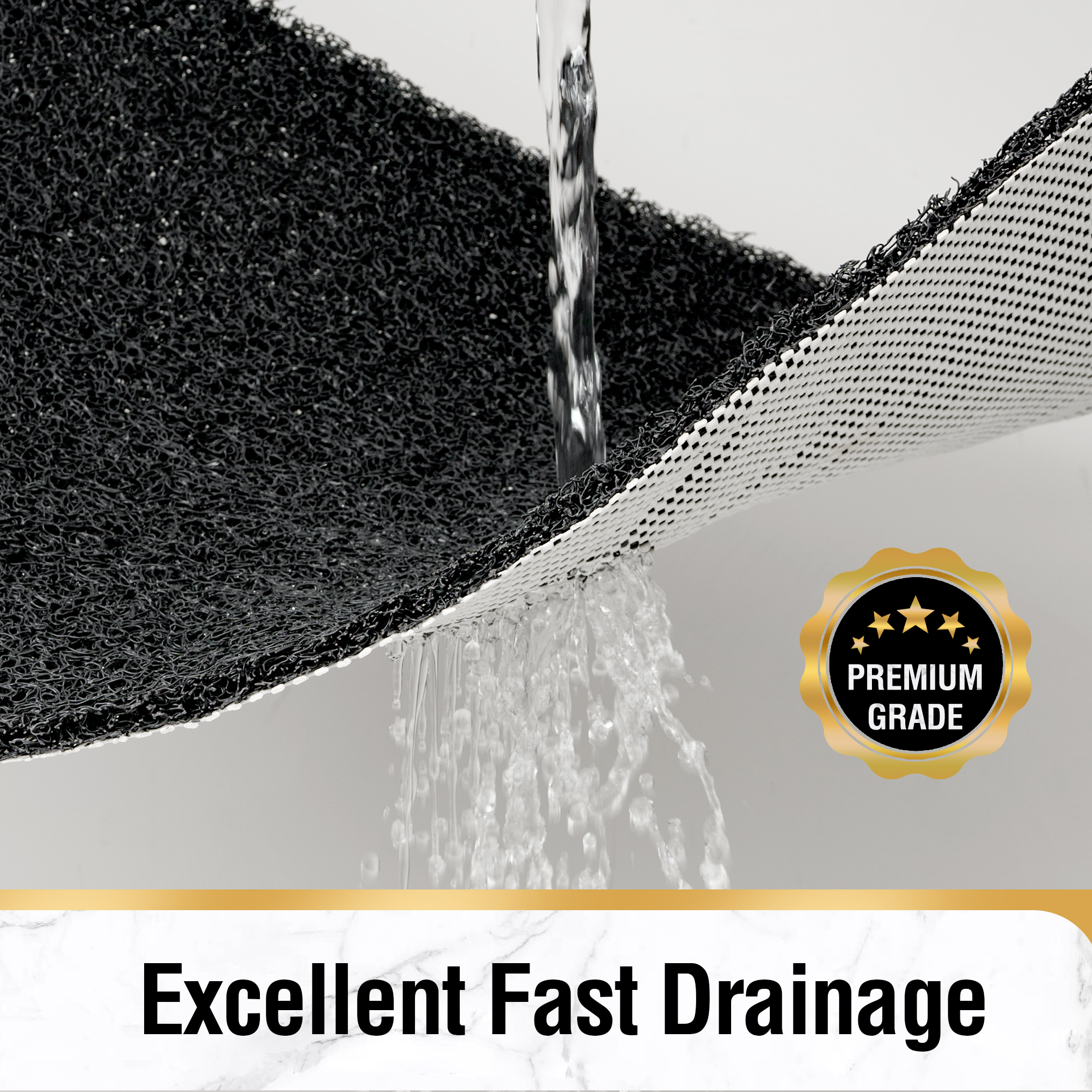 Conlun Non-Slip Bathtub Mat, 40" x 16", Black photo 2
