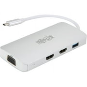Tripp Lite USB C Docking Station w/USB Hub, 2x HDMI, VGA, PD Charging 1080p (U442-DOCK12-S)