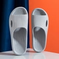 thumbnail image 3 of HEWUQI Slide Shower Shoes for Men Women Non Slip Holes House Slippers Bathroom Pool Gym Students College Dorm Quick Drying Comfortable Sandals Gray Size 6, 3 of 5