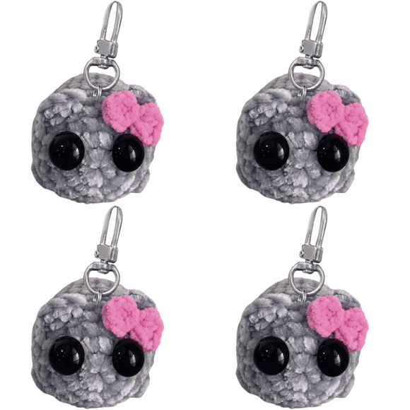 Peggybyg Cartoon Knitting Pendant Crochet Sad Hamster Meme Toy for Kids (No Music Dog)