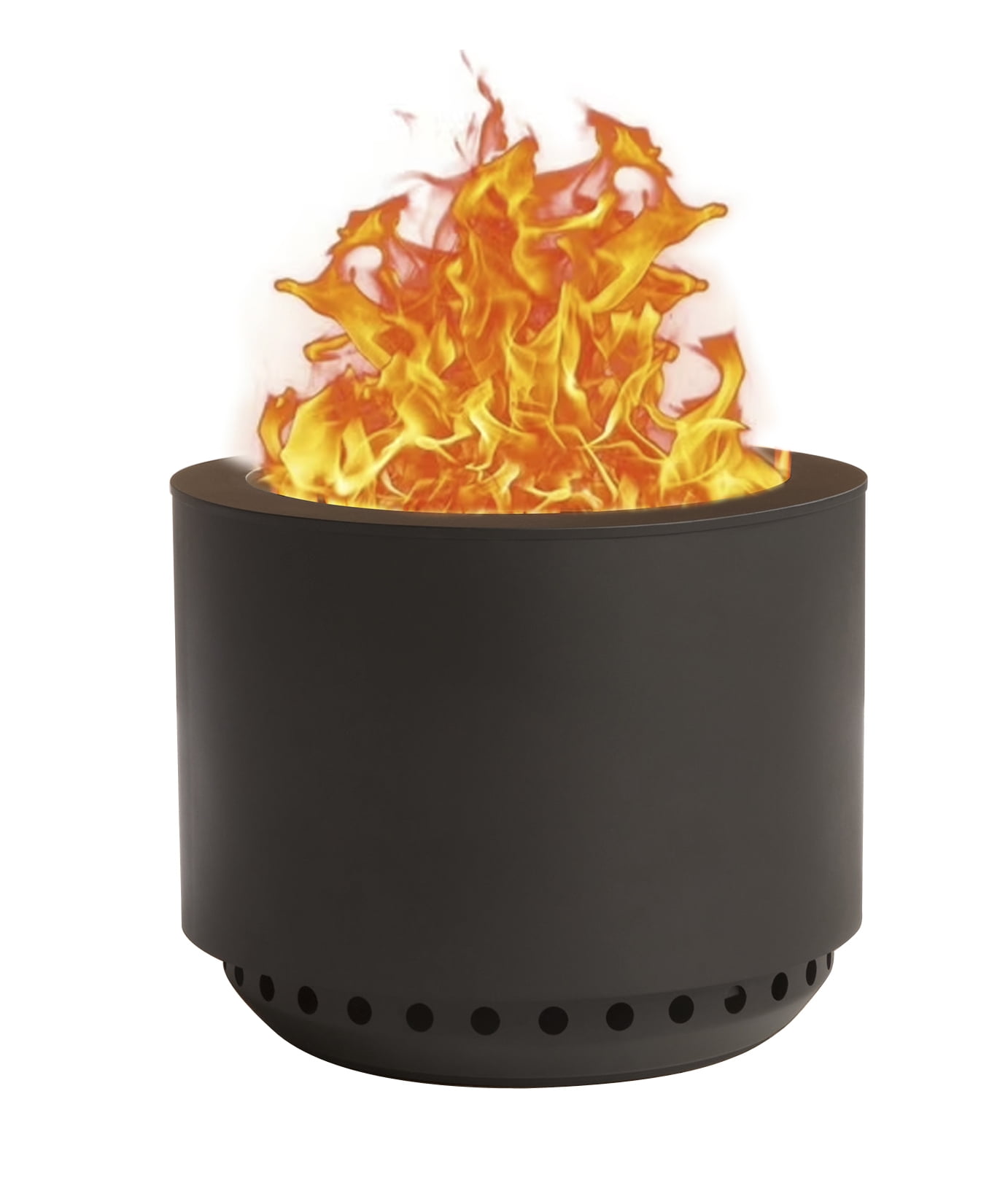 Mainstays 19.5" Smokeless Wood Burning Fire Pit with Lid and Protective Cover, Black
