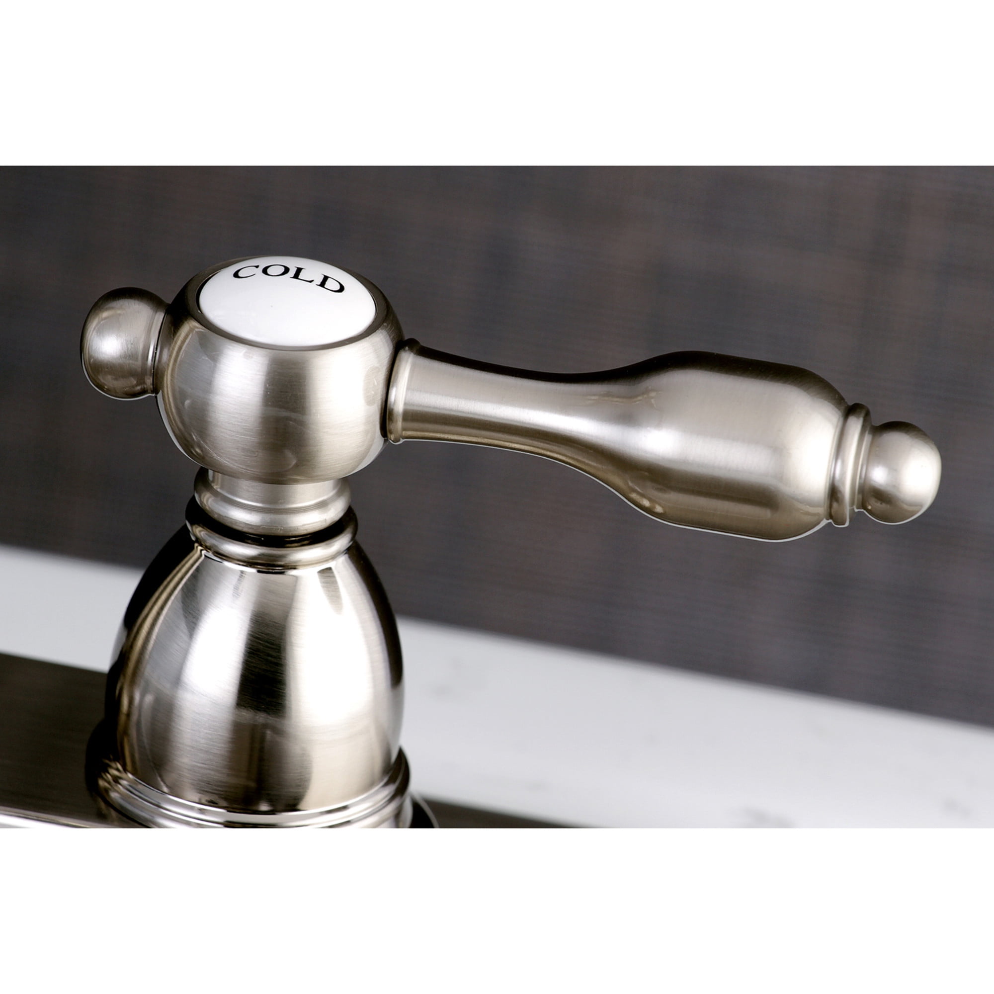 Kingston Brass KB1498TAL Tudor Two-Handle 2-Hole Deck Mount Bar Faucet in Brushed Nickel