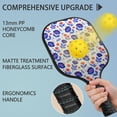 thumbnail image 2 of Pickleball Paddles Set,Pioneer Flower Floral Print Pattern Fiberglass Surface Pickleball Racket Set with 2 Indoor Outdoor Pickleball Balls and Pickleball Bag,Pickle-ball Equipment, 2 of 6
