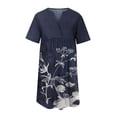 thumbnail image 4 of Vestidos casuales de verano para mujer, túnica de fiesta, columpio, cuello en V informal, vestidos de mujer sólidos con bolsillos Pompotops  ghjkhdj15489, 4 of 6