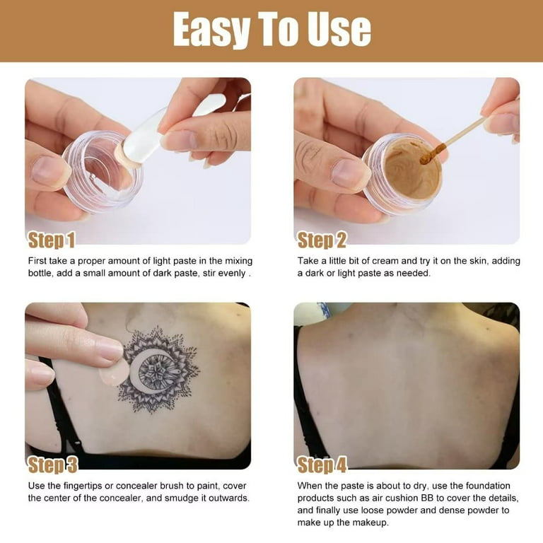 Ultra-Thin Waterproof Tattoo Cover Up Tape for Perfect Coverage | Set of 6  Pcs