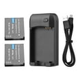 thumbnail image 1 of Mistaha NP-6L Battery Charger with LED Indicator Light + 2pcs NP-6L Batteries 3.7V 700mAh with, 1 of 5