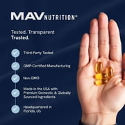 MAV Nutrition Vegan Omega-3 Algae Oil Softgels with DHA & EPA for Heart Health,120 Count