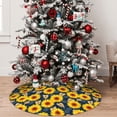 thumbnail image 5 of Rateoe Sunflowers Print Christmas Tree Skirt 36" for Xmas Holiday New Year Party Circle Tree Mat Ornaments Decoration, 5 of 7