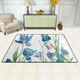 thumbnail image 2 of Summer Blue Bird Flowers Area Rug, 36"x24" Floral Spring Leaves Floor Carpet Non-Slip Washable Indoor Door Mat for Bedroom Kitchen Entryway Bathroom, 2 of 7
