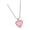 Pink, variant on Trendy Adjustable Multicolor Heart Shaped Necklace Titaniumed Steel Clavicle Chain Jewelry For Everyday Wear